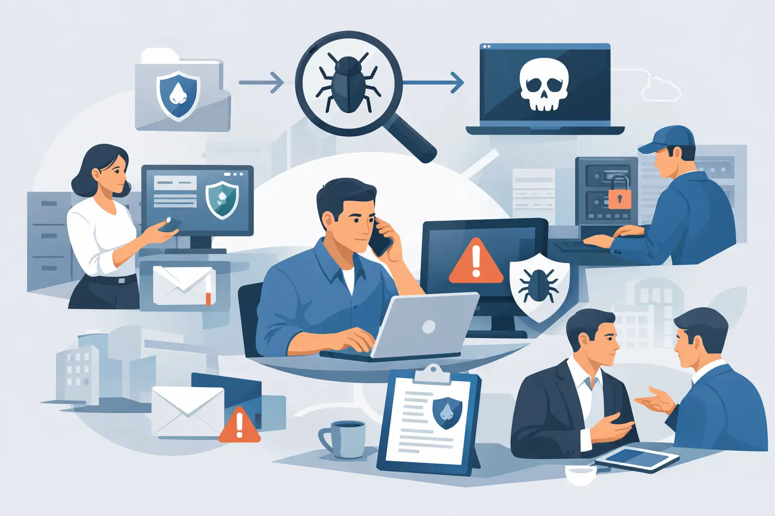 Cyber-Schadenmeldung im Unternehmen: Ablauf
